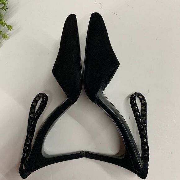 Jaggar Opulent Pointed Toe Studded Pumps Mules - Picture 9 of 12